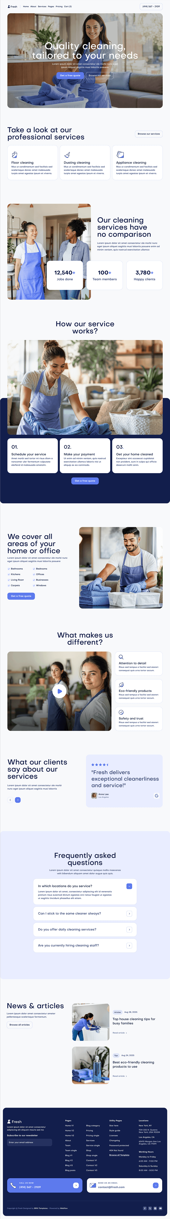 Modern restaurant website