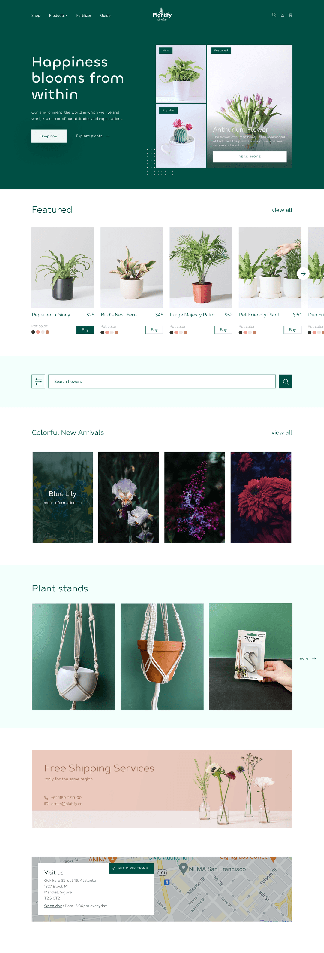 Tech startup landing page